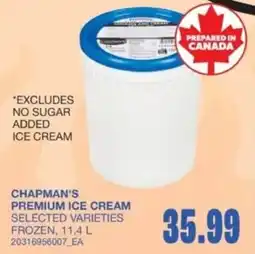 Wholesale Club Chapman's premium ice cream offer