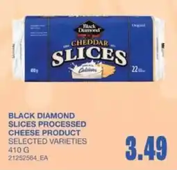 Wholesale Club Black diamond slices processed cheese product offer