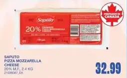 Wholesale Club Saputo pizza mozzarella cheese offer