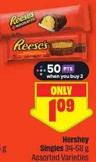 FreshCo Hershey Singles Assorted Varieties offer