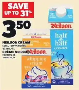 Independent Grocer Neilson cream selected varieties offer
