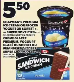 Independent Grocer Chapman's premium ice cream or frozen yogurt or sorbet offer