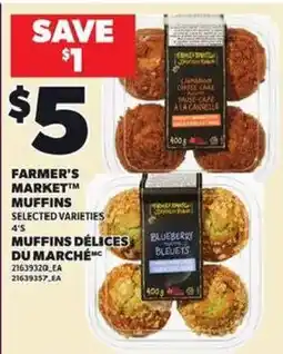 Independent Grocer Farmer's Market muffins selected varieties offer