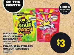Independent Grocer Maynards or Sour Patch Kids candy offer