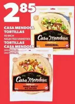 Independent Grocer Casa Mendosa tortillas offer
