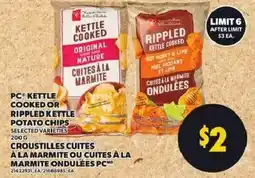Independent Grocer PC kettle cooked or rippled kettle potato chips offer