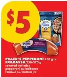 No Frills Piller's pepperoni or kolbassa offer