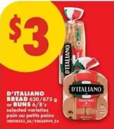 No Frills D'italiano bread offer