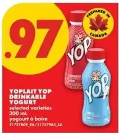 No Frills Yoplait Yop drinkable yogurt offer