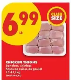 No Frills Chicken thighs boneless skinless offer