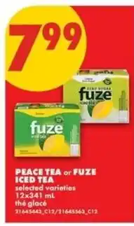 No Frills peace tea or fuze iced tea offer
