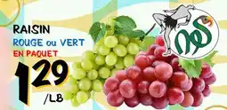Marche Salaberry RAISIN ROUGE ou VERT offer