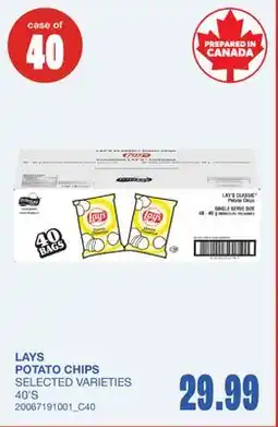 Wholesale Club POTATO CHIPS, 40's offer
