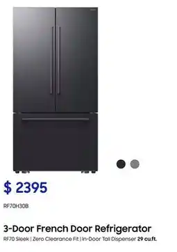 The Brick Samsung Bespoke AI 35.88 29 Cu. Ft 3-Door French Door Refrigerator – Matte Black - RF70H30KEEAA offer