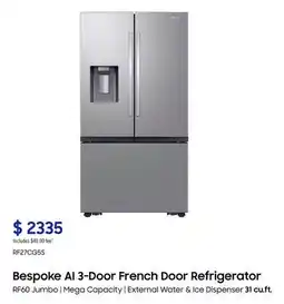 The Brick Samsung 36 27 Cu. Ft. SpaceMax Counter-Depth Refrigerator - Stainless Steel - RF27CG5100SRAA offer