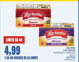 Wholesale Club BEURRE offer
