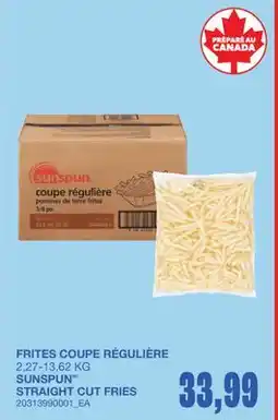 Wholesale Club FRITES COUPE RÉGULIÈRE, 2,27-13,62KG offer