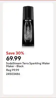 Staples SodaStream Terra Sparkling Water Maker - Black offer