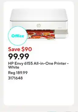 Staples HP Envy 6155 All-in-One Printer - White offer
