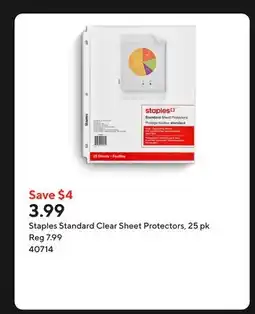 Staples Staples Standard Clear Sheet Protectors offer