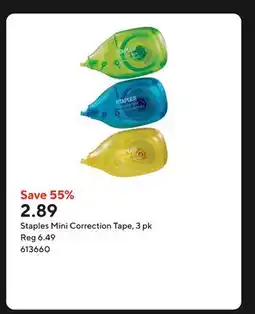 Staples Staples Mini Correction Tape offer