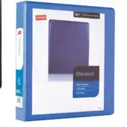 Staples Staples Standard View Binder with D-Rings - 1 1/2 - Periwinkle offer