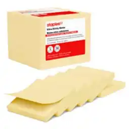 Staples Staples Ultra Sticky Notes - 3 x 3 - Sunshine Collection offer
