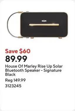 Staples House Of Marley Rise Up Solar Bluetooth Speaker - Signature Black offer
