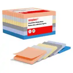 Staples Staples Lined Ultra Sticky Notes - 4 x 4 - Stardust Collection offer