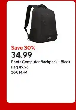 Staples Roots Computer Backpack - Black offer