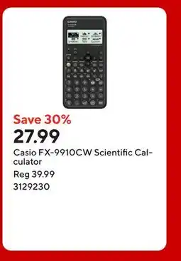Staples Casio FX-9910CW Scientific Calculator offer