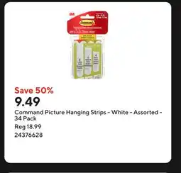 Staples Command Picture Hanging Strips - White - Assorted offer