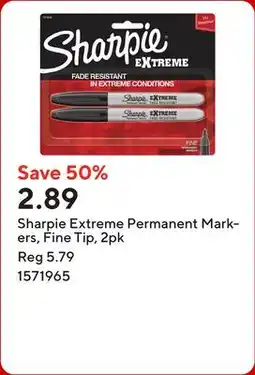 Staples Sharpie Extreme Permanent Markers, Fine Tip offer