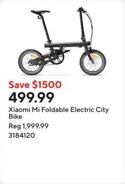 Staples Xiaomi Mi Foldable Electric City Bike offer