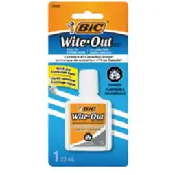 Staples BIC Wite-Out Quik-Dry Correction Fluid, White offer