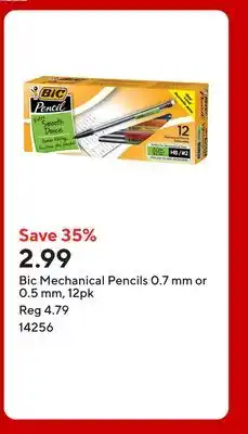 Staples Bic Mechanical Pencils 0.7 mm or 0.5 mm offer