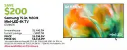 Costco Samsung 75-in. M80H Mini-LED 4K TV offer