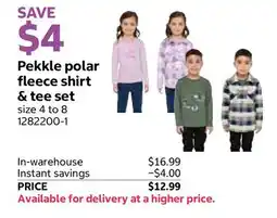 Costco Pekkle polar fleece shirt & tee set offer