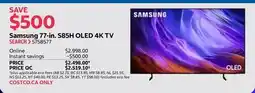 Costco Samsung 77-in. S85H OLED 4K TV offer