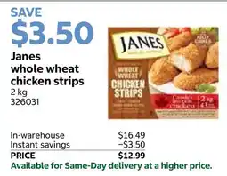 Costco Janes whole wheat chicken strips offer