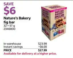 Costco Nature's Bakery fig bar offer