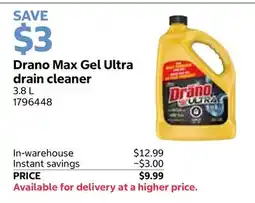 Costco Drano Max Gel Ultra drain cleaner offer