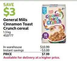 Costco General Mills Cinnamon Toast Crunch cereal offer