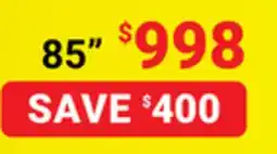Visions Electronics NANO 4K UHD AI 85 offer