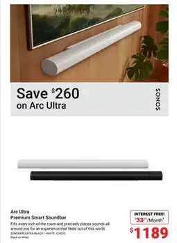 Visions Electronics Arc Ultra Premium Smart Soundbar offer