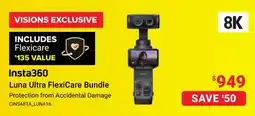 Visions Electronics Insta360 Luna Ultra FlexiCare Bundle offer