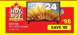Visions Electronics JVC EC215D TV / DVD Combo offer