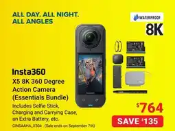Visions Electronics Insta360 X5 8K 360 Degree Action Camera (Essentials Bundle) offer