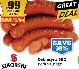 Starsky Debrecyna BBQ Pork Sausage offer