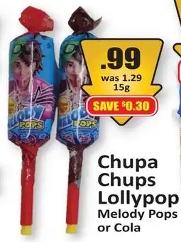 Starsky Chupa Chups Lollypop Melody Pops or Cola offer